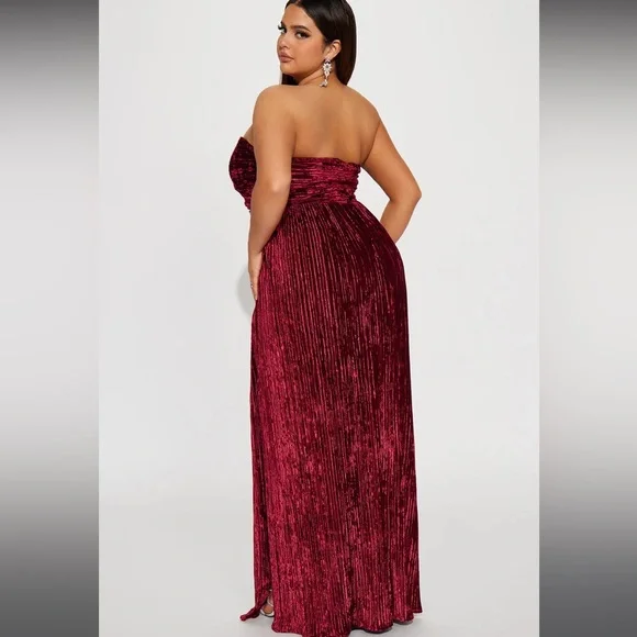 Fashion Nova | Dresses | Fashion Nova Plus Size X Velvet Strapless Dress |  Poshmark